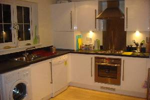 the kitchen